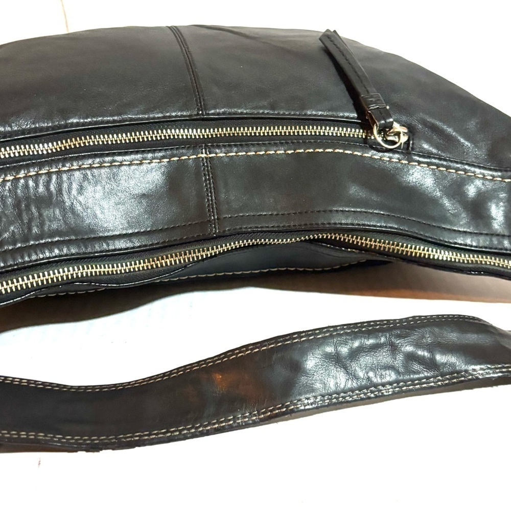 Coach vintage Black Leather Shoulder Bag - Picture 4 of 9